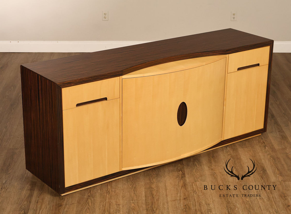 Giorgio Collection Italian Art Deco Style Mixed Wood Sideboard