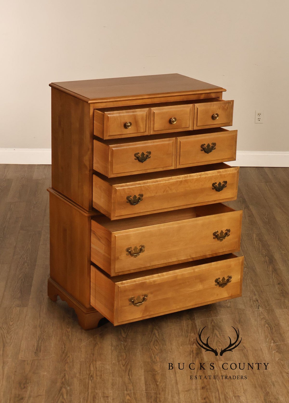 Traditional Maple Tall Chest Of Drawers