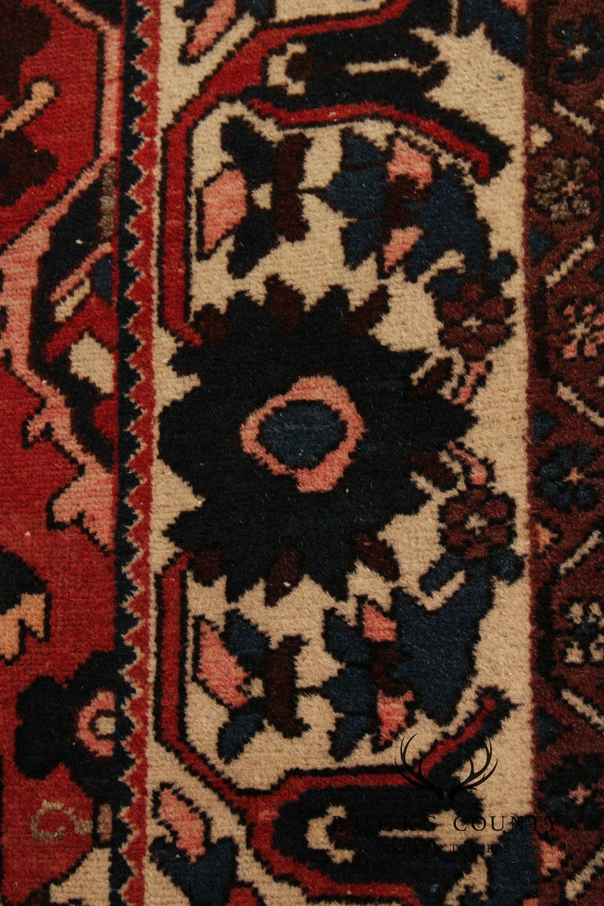 Vintage Persian Hand Knotted  Heriz Area Rug 8' 9" x 11' 11"