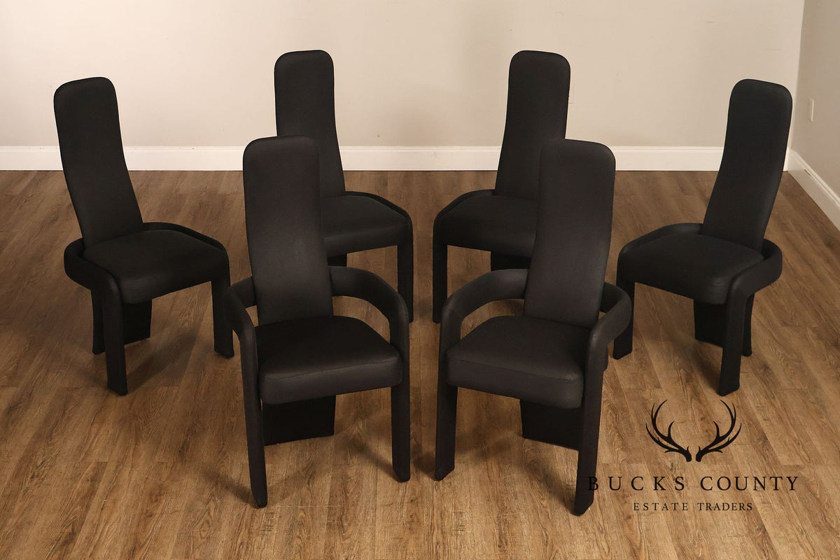 Post Modern Set of Six Dining Chairs