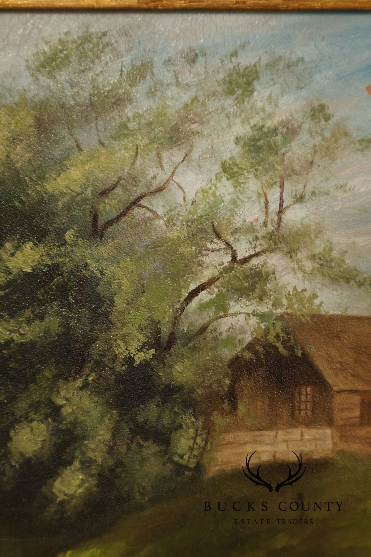 Artist Signed Vintage Oil Painting, Homestead