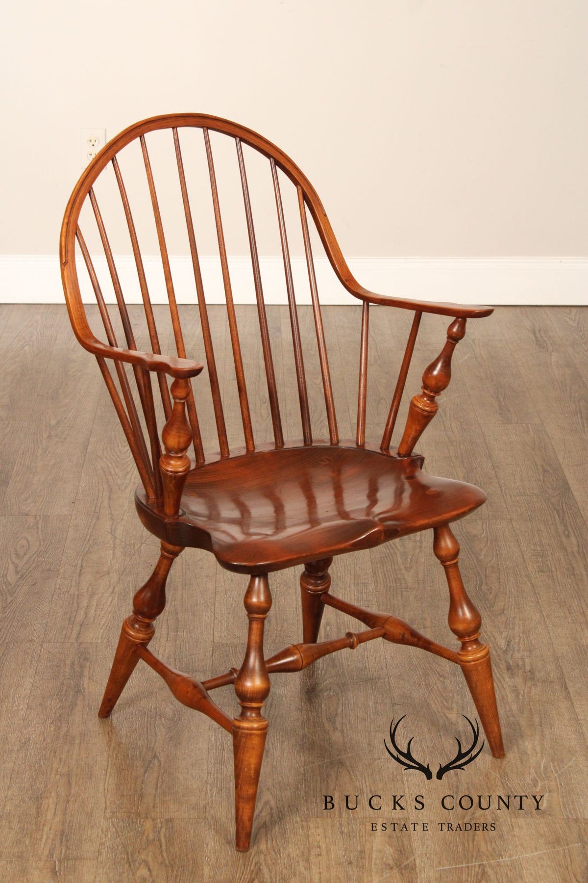 D.R. Dimes Set of Four Bowback Windsor Dining Chairs