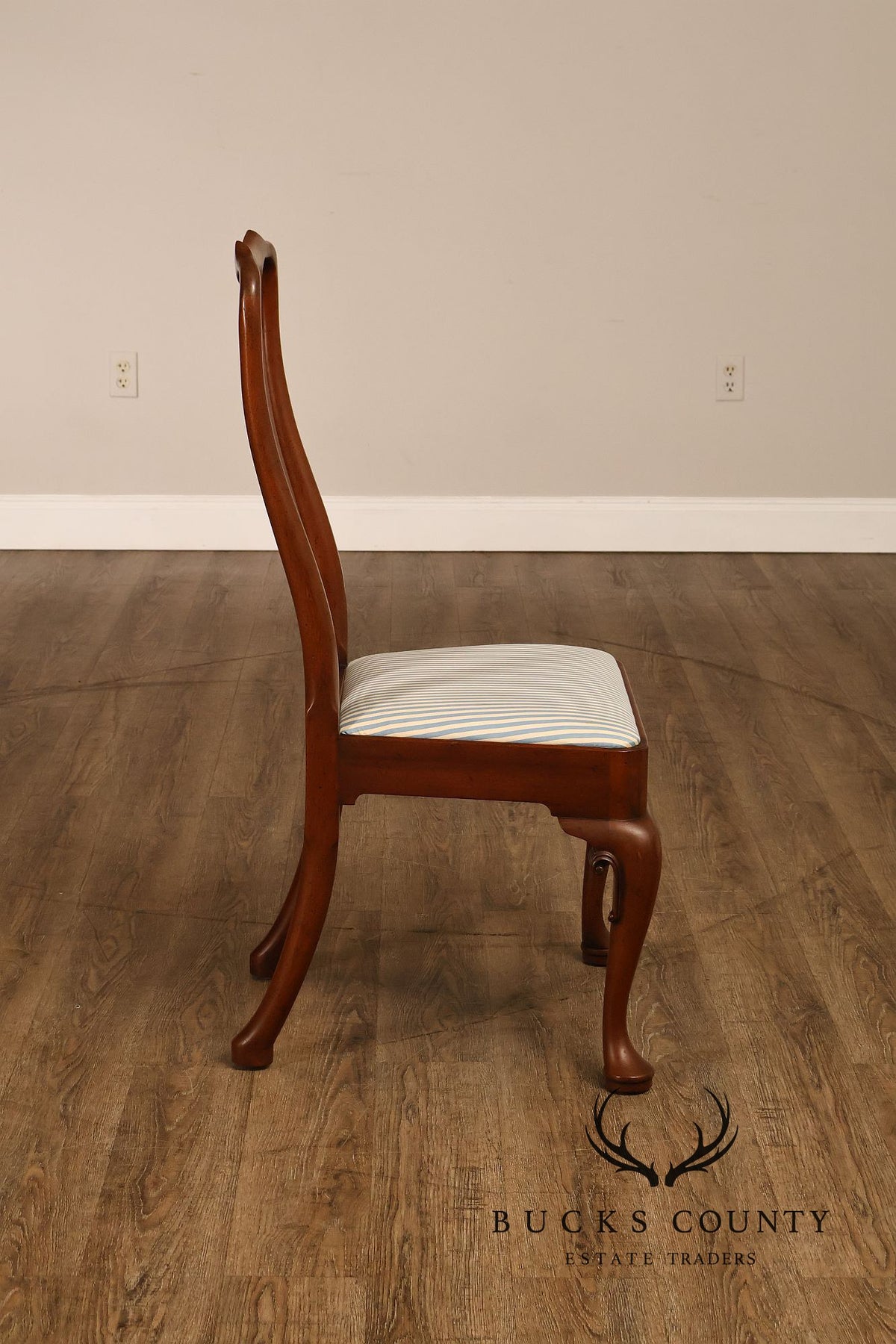Kittinger Colonial  Williamsburg Queen Anne Style Set Of Six Mahogany Dining Chairs