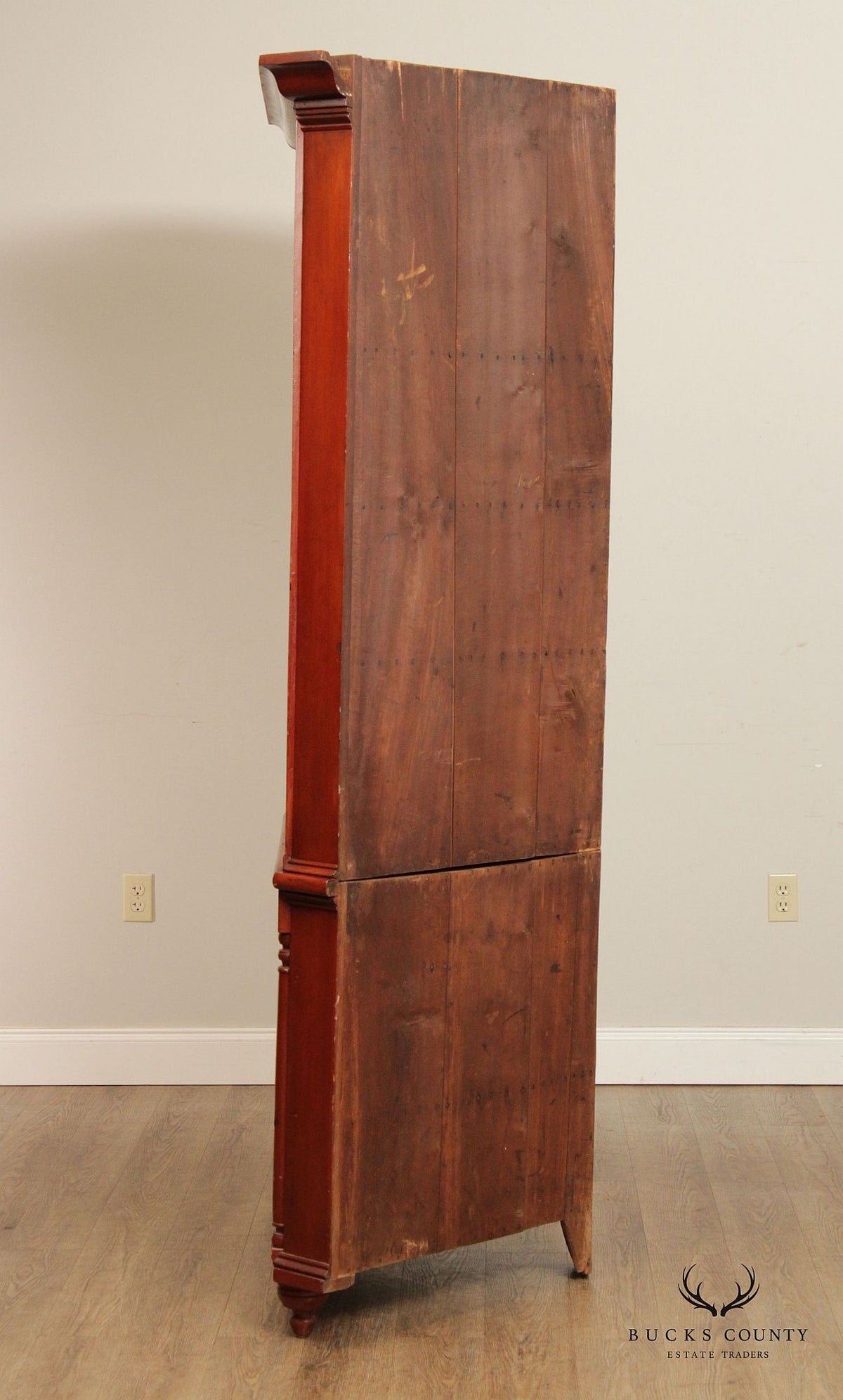 Antique American Farmhouse Cherry Corner Cabinet