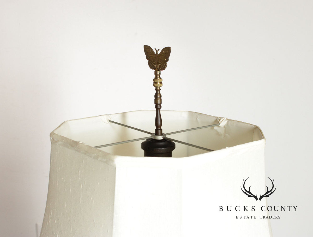Asian Style Vintage Glazed Porcelain Table Lamp