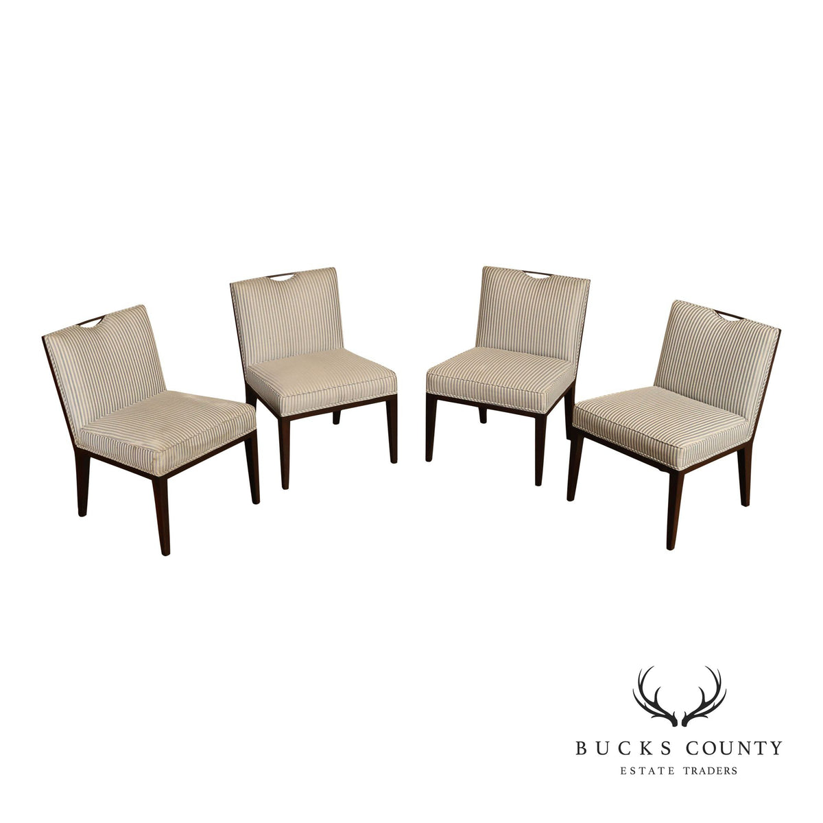 Dunbar Modern Style Set of Four Upholstered Dining Chairs