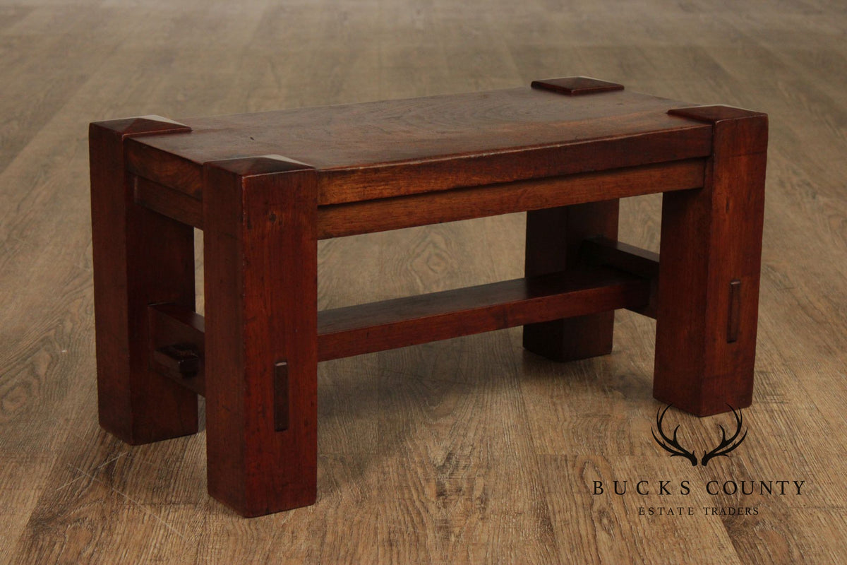 Arts and Crafts Antique Walnut Foot Stool