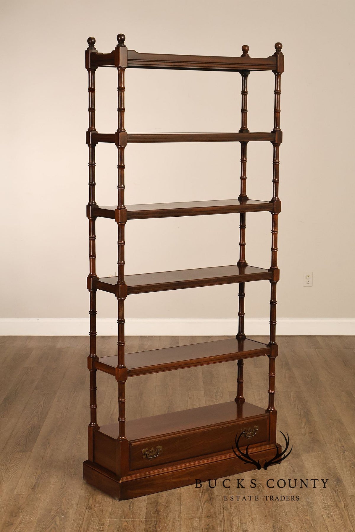 Ethan Allen 'Georgian Court' Faux Bamboo Etagere