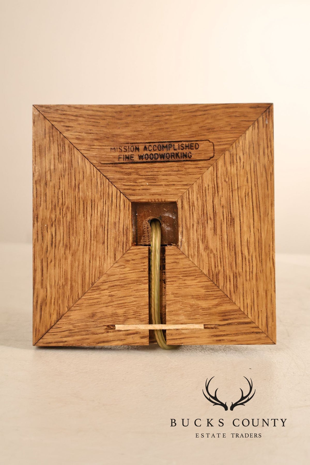 Mission Accomplished Arts And Crafts Style Oak and Mica Desk Lamp