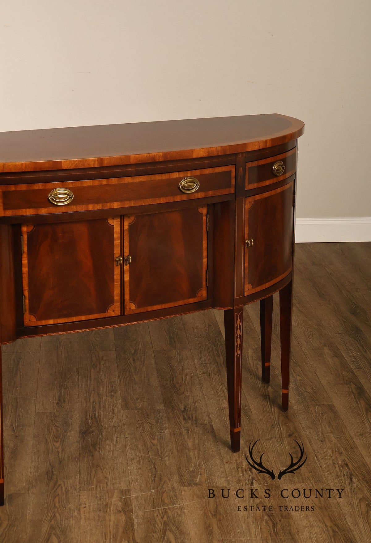 Hickory Federal Style Inlaid Mahogany Sideboard