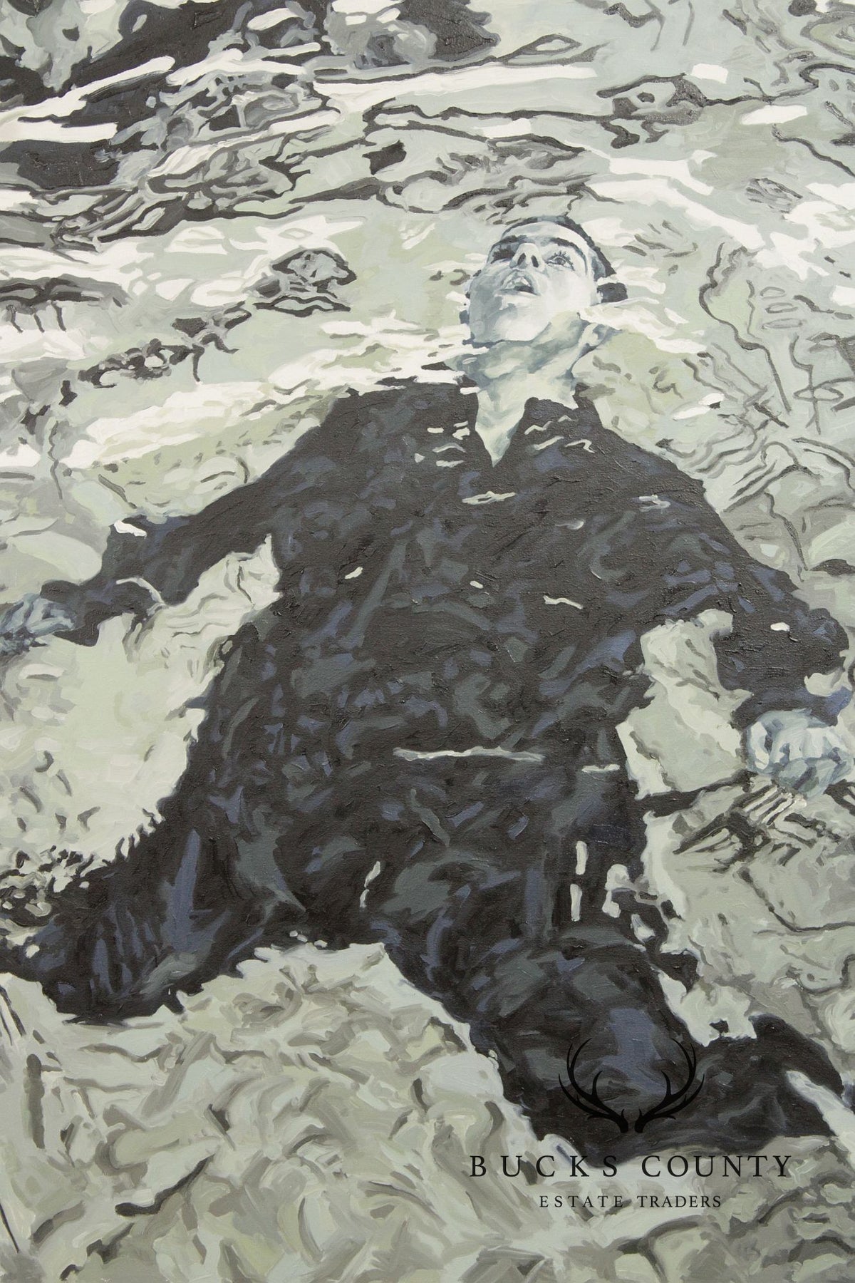 Gina Fiedel Contemporary Oil Painting, 'Climbing Smoke'
