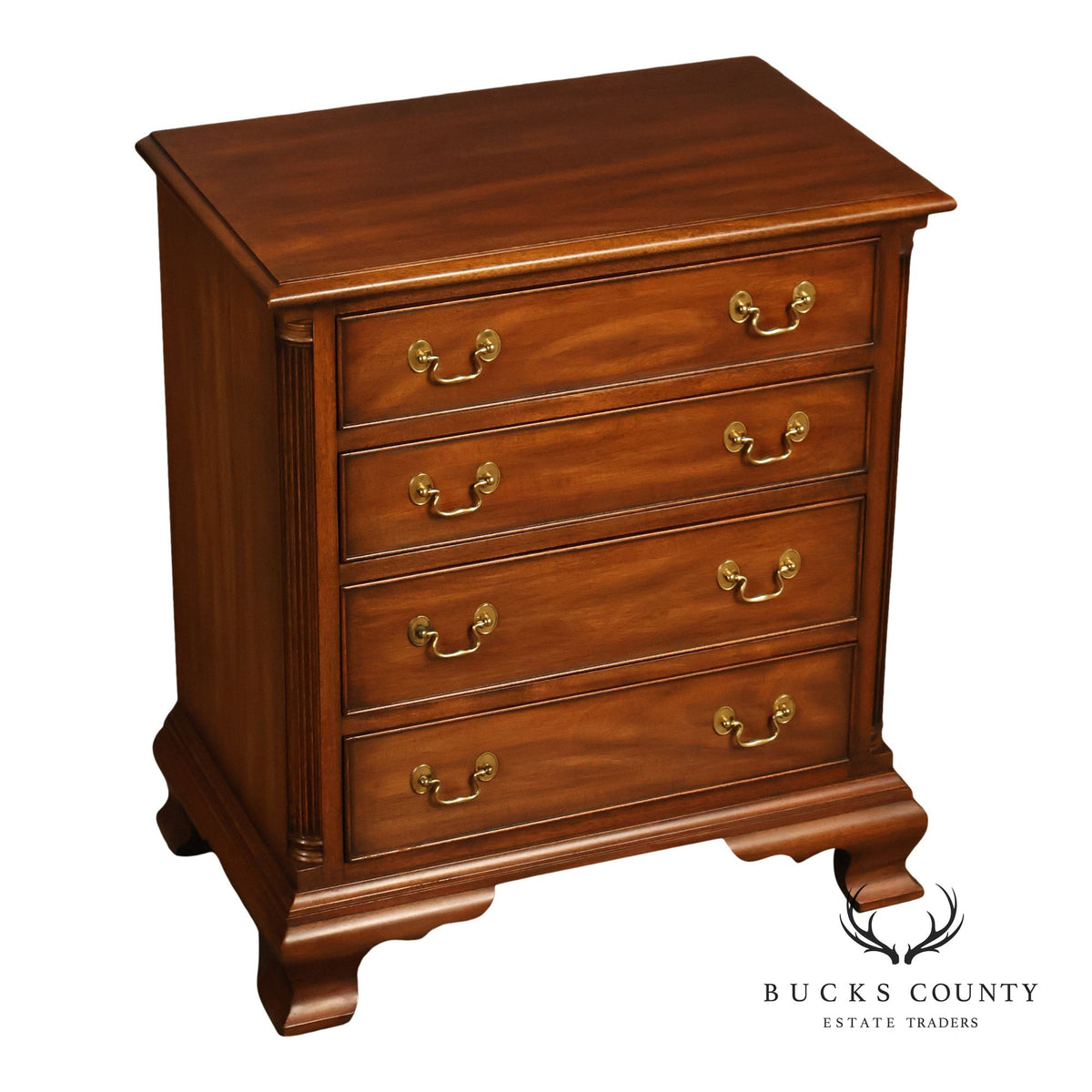 Henkel Harris Georgian Style Mahogany Bedside Chest