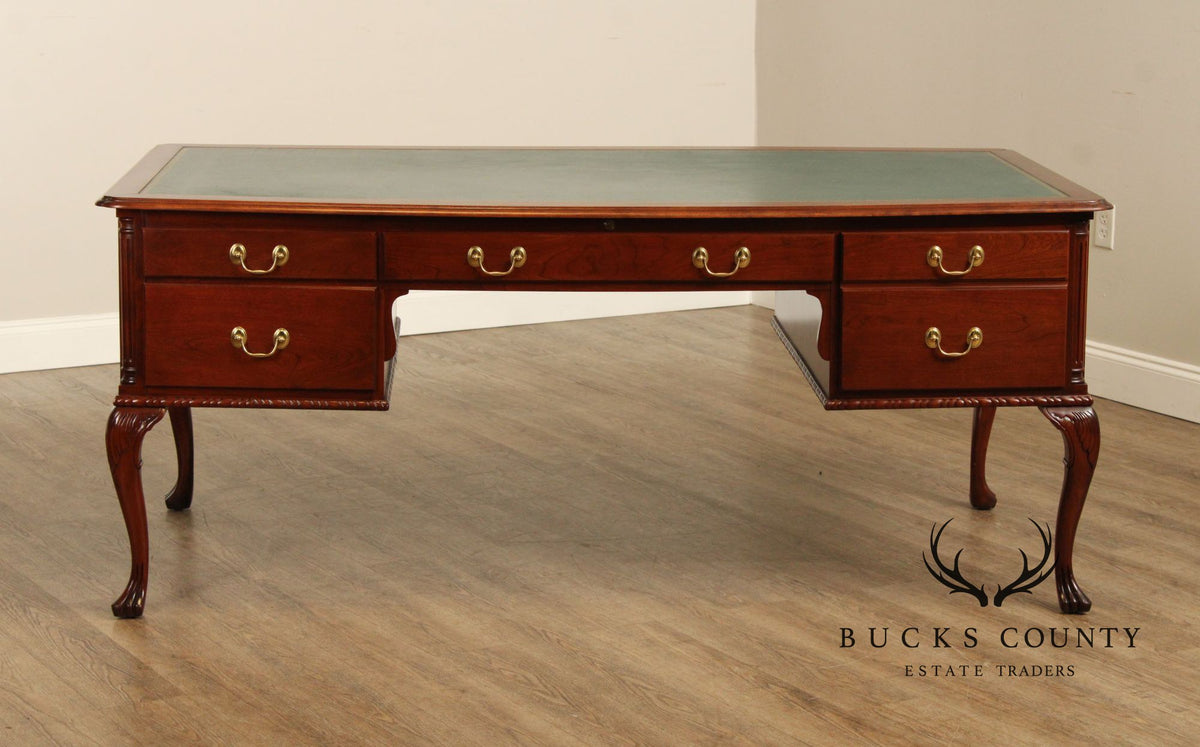 Harden Georgian Style Cherry Leather Top Executive Writing Desk