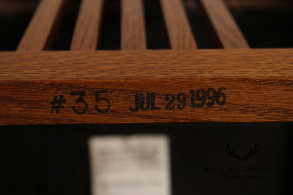 Stickley Mission Collection Oak and Leather Footstool
