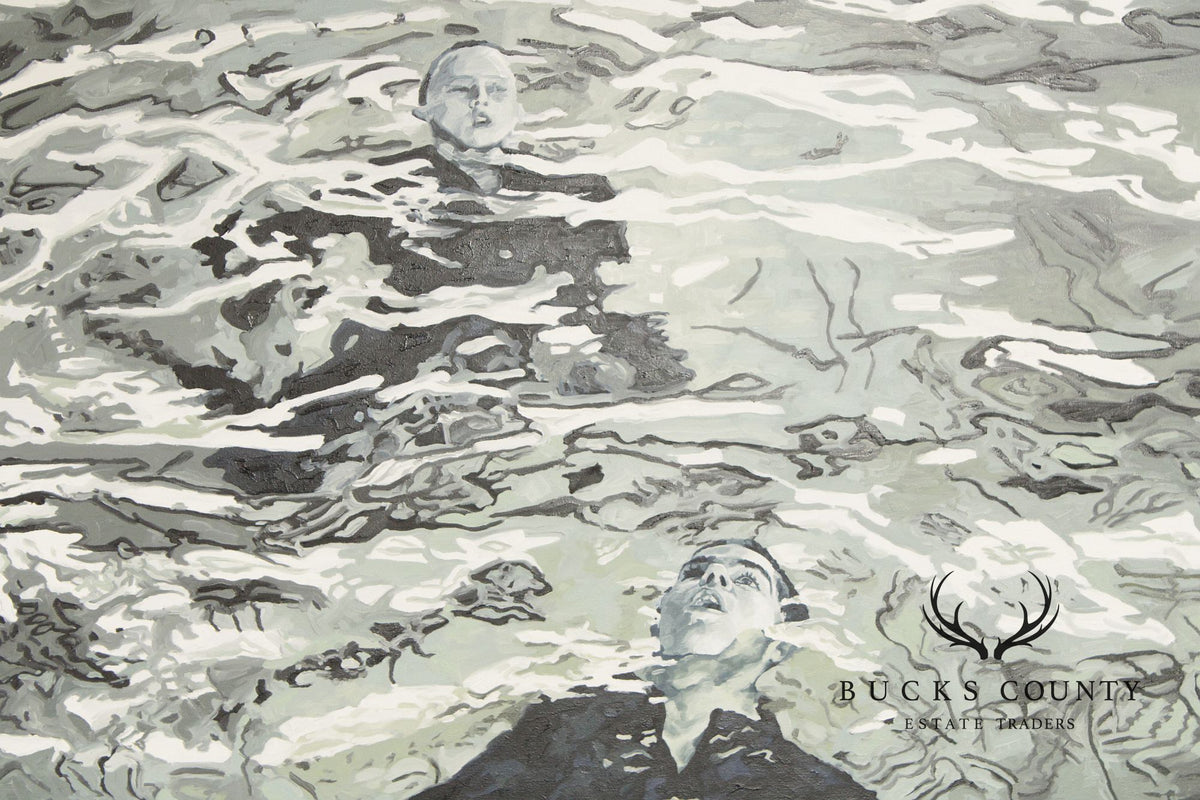 Gina Fiedel Contemporary Oil Painting, 'Climbing Smoke'