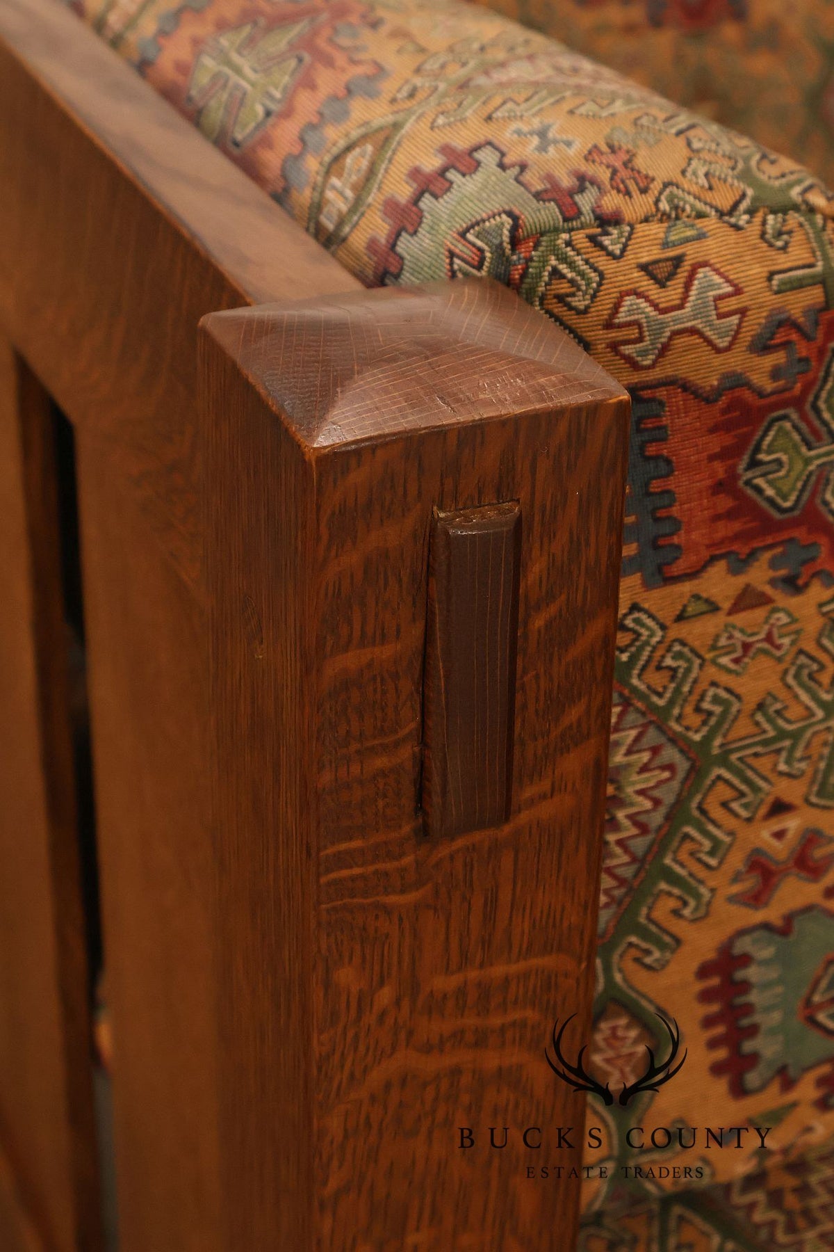 Stickley Mission Collection Oak Settle Sofa
