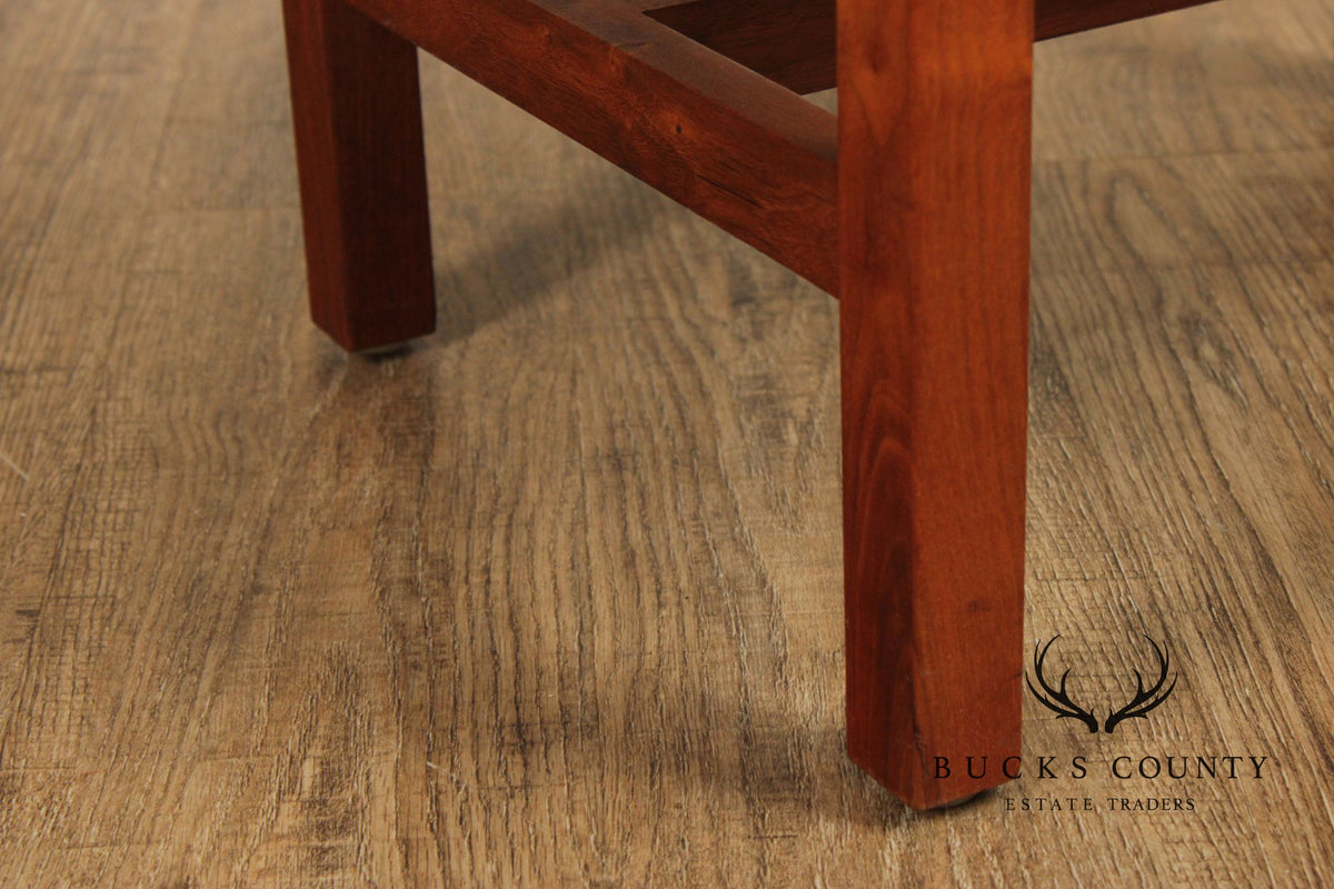 Jens Risom Mid Century Modern Pair Of Walnut Stools