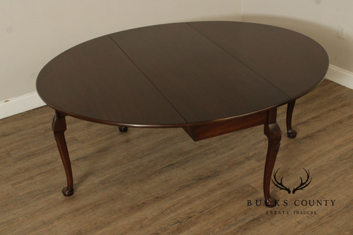 Kittinger Colonial Williamsburg Mahogany Drop Leaf Dining Table