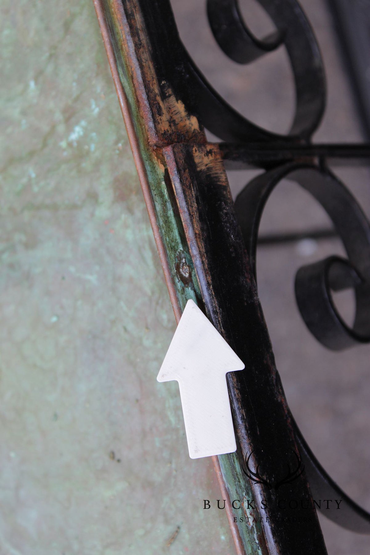 Ornamental Iron Window Length Narrow Planter With Copper Insert
