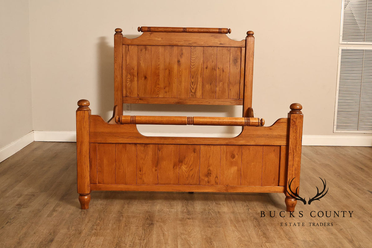 Broyhill Attic Heirlooms Country Style Queen Oak Bed Frame