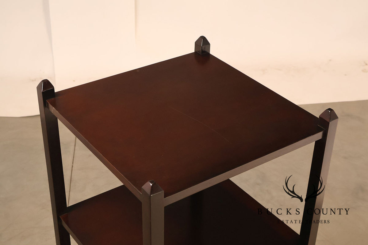 Baker Furniture Mahogany Four Tier Étagère With Drawer