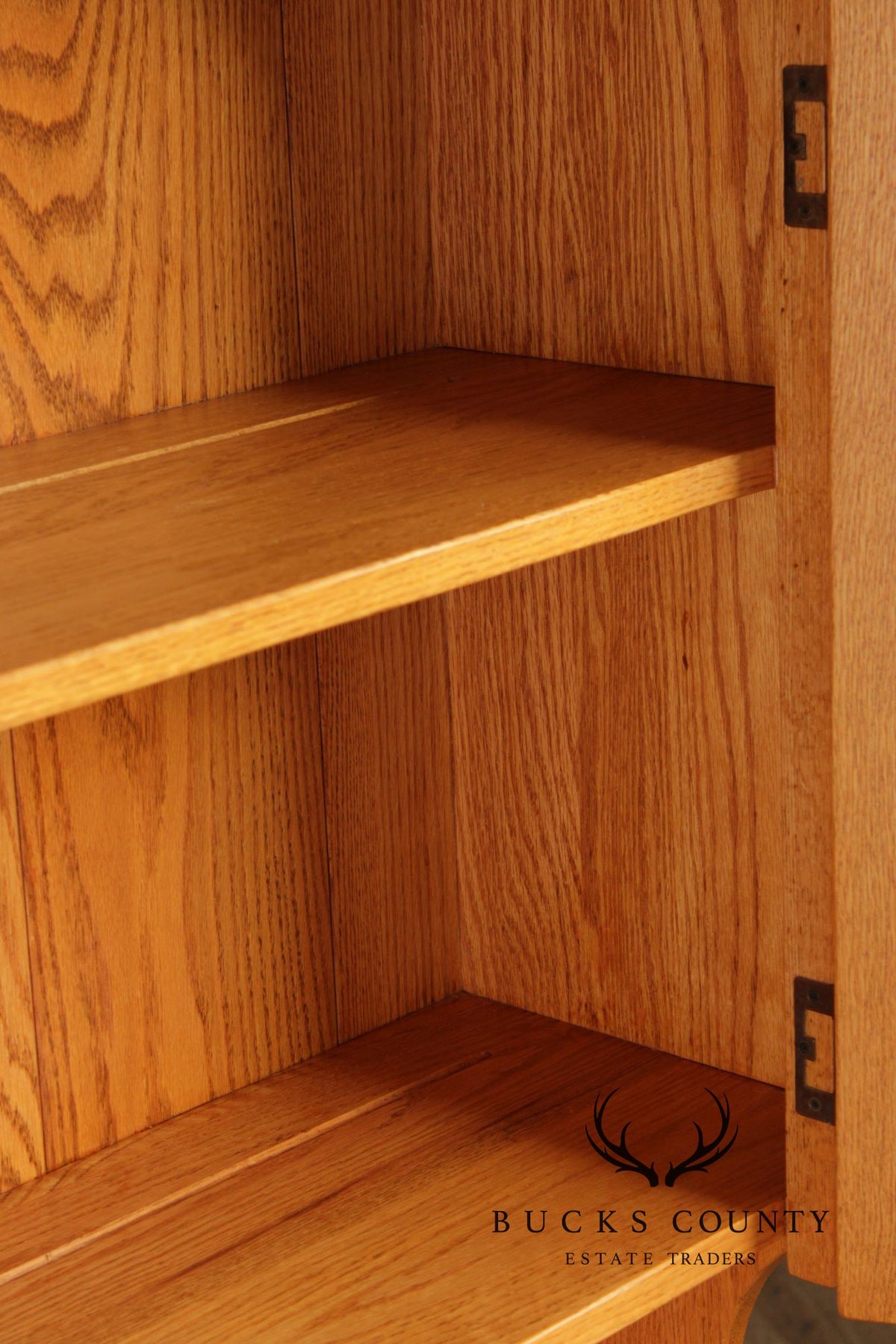 Hunt Country Furniture Oak Step Back Hutch China Cabinet