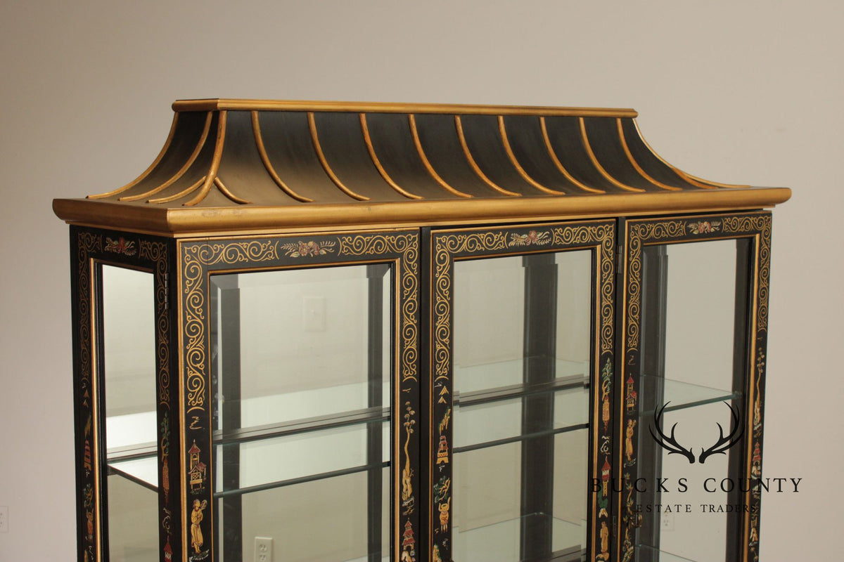 PULASKI FURNITURE CHINOISERIE PAGODA DISPLAY CABINET