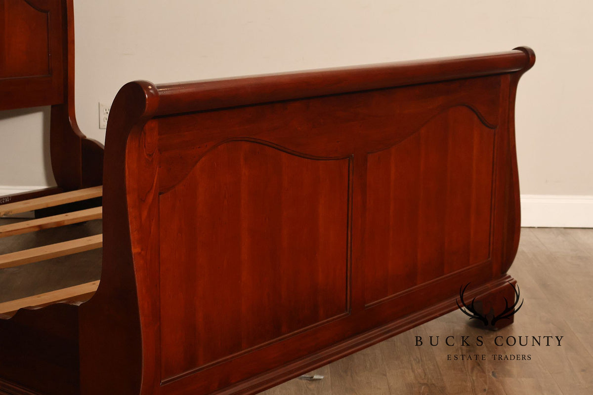 Statton Solid Cherry Queen Size Sleigh Bed