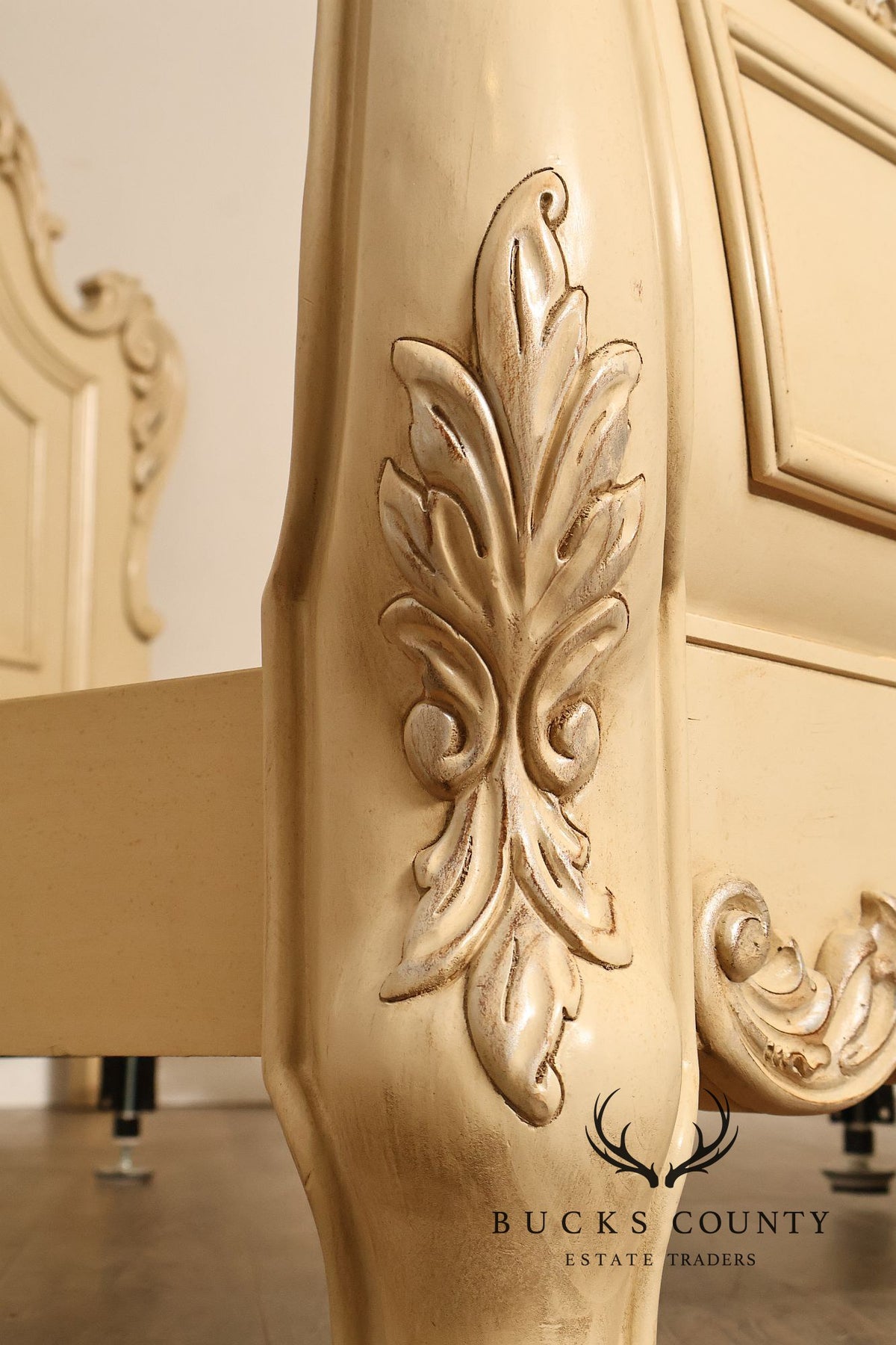 Rococo Style Painted King Size Bedframe