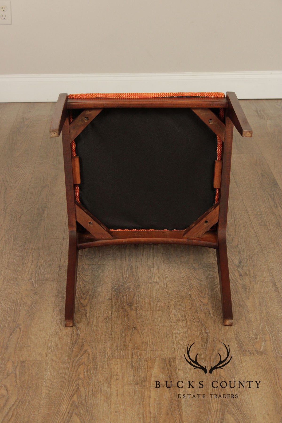 Mid Century Modern Walnut Set Of Four Dining Chairs