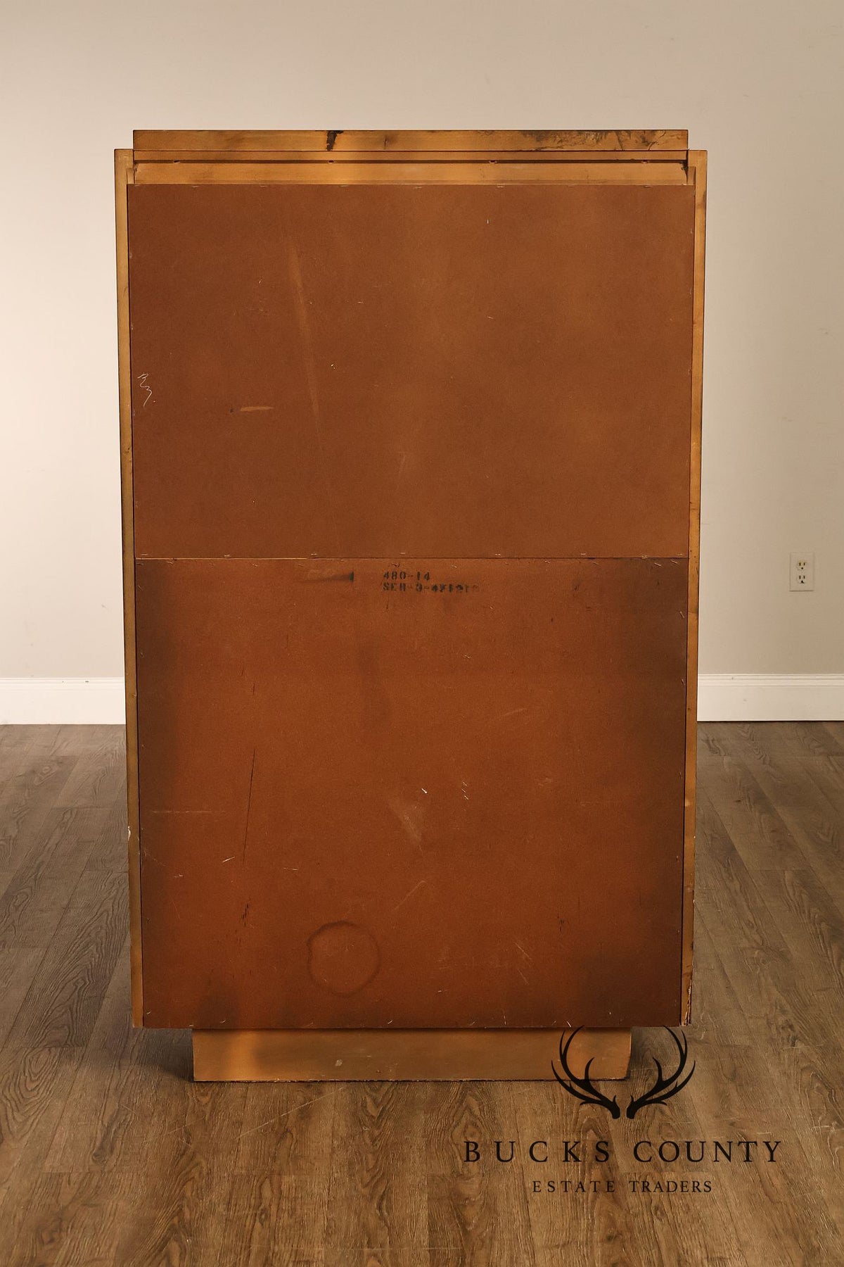 Vintage Lane Mid-Century Modern Brutalist Walnut Armoire