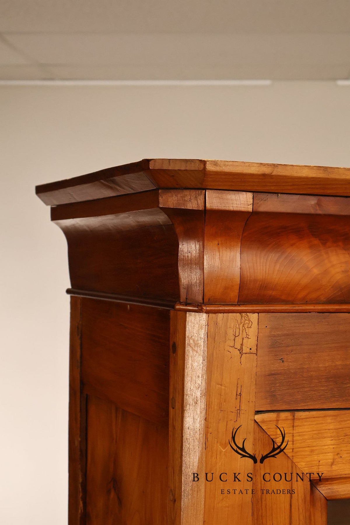 Antique French Louis Philippe Cherry Display Bookcase