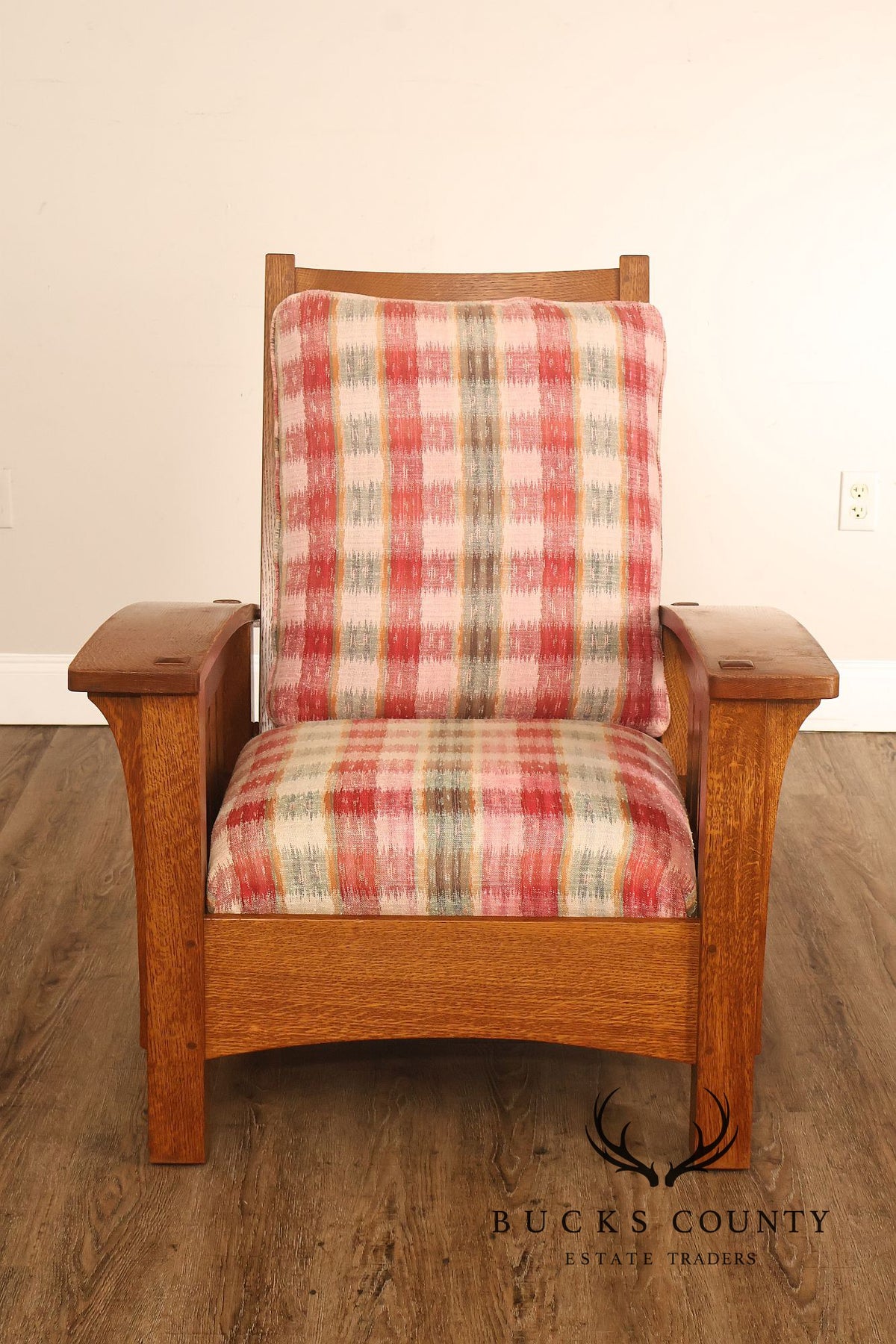 Stickley Mission Collection Oak Bow Arm Morris Chair