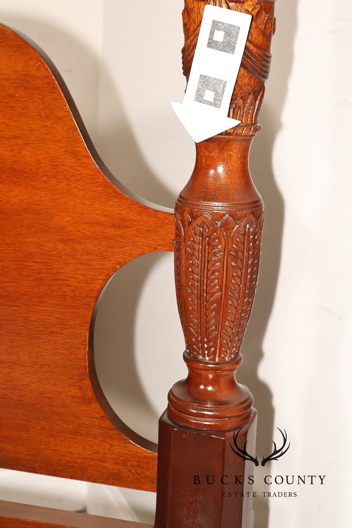 Councill Craftsmen Carved Mahogany Queen Size Four Poster Bed