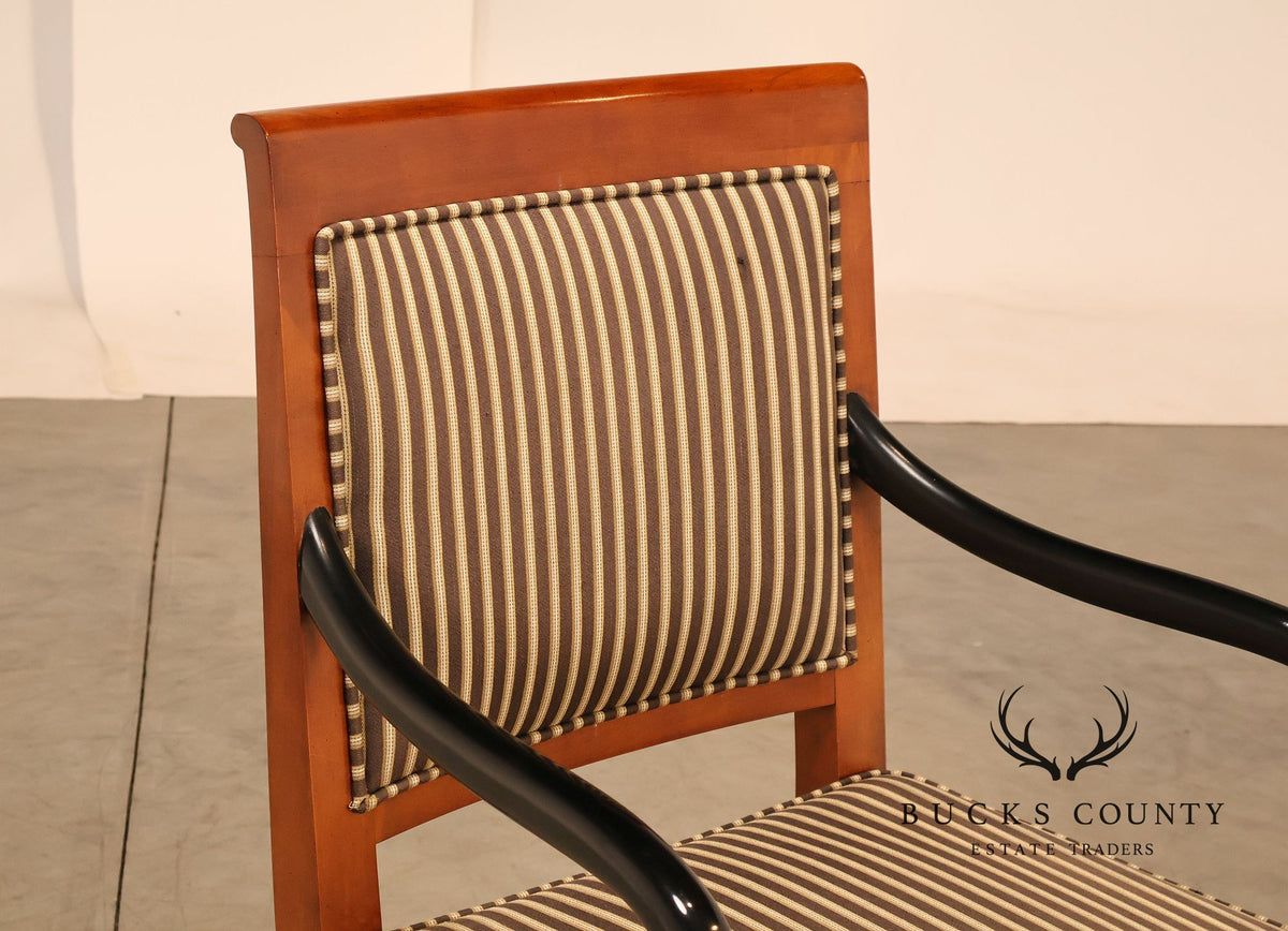 Century Furniture French Empire Style Dolphin Carved Armchair