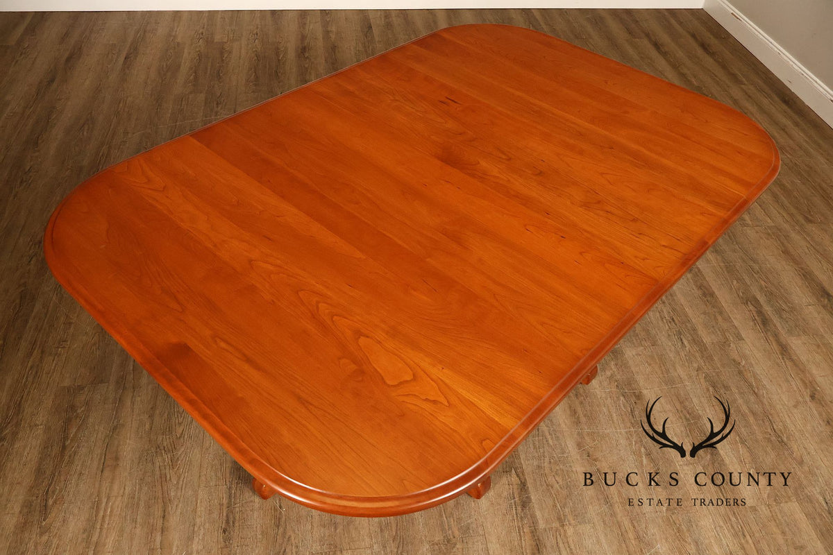 Amish Made Cherry Dining Table With Four Leaves