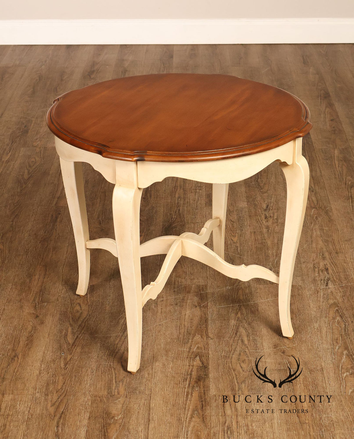 Ethan Allen French Country Round Accent Side Table