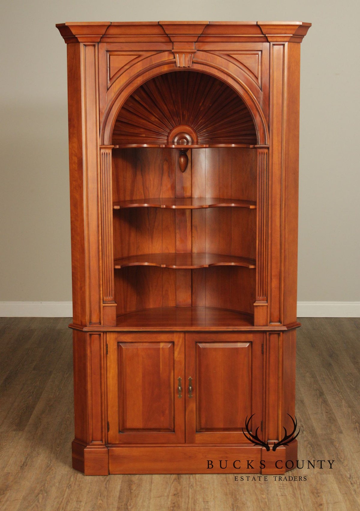Harden  Chippendale Style Cherry Corner Bookcase