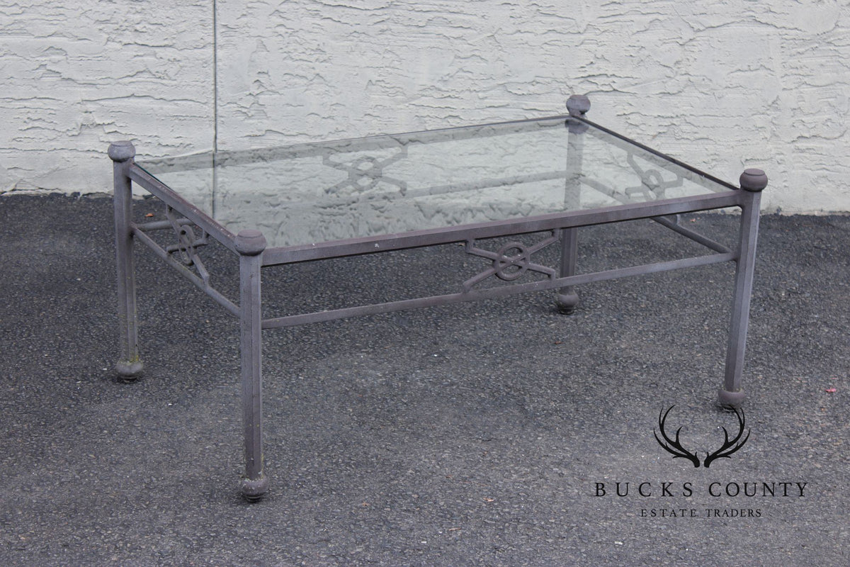 Woodard Delphi Cast Aluminum Glass Top Coffee Table