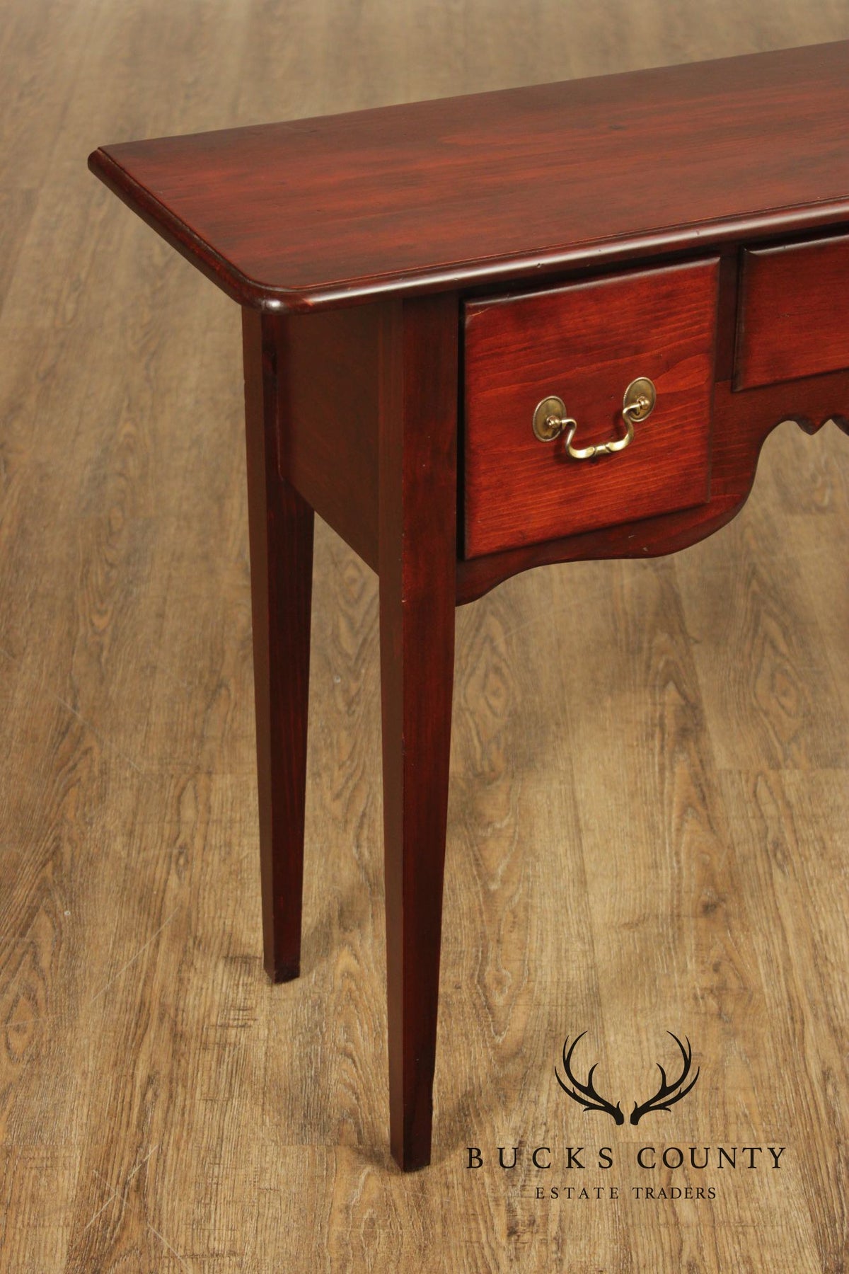Georgian Style Shell Carved Narrow Console Table
