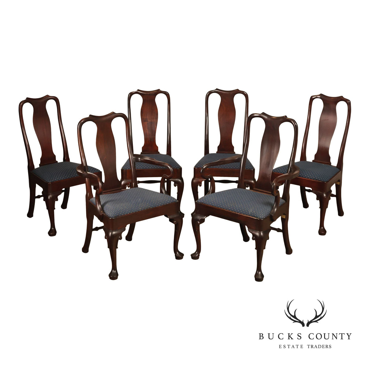Stickley Colonial Williamsburg Set of Six Mahogany Dining Chairs