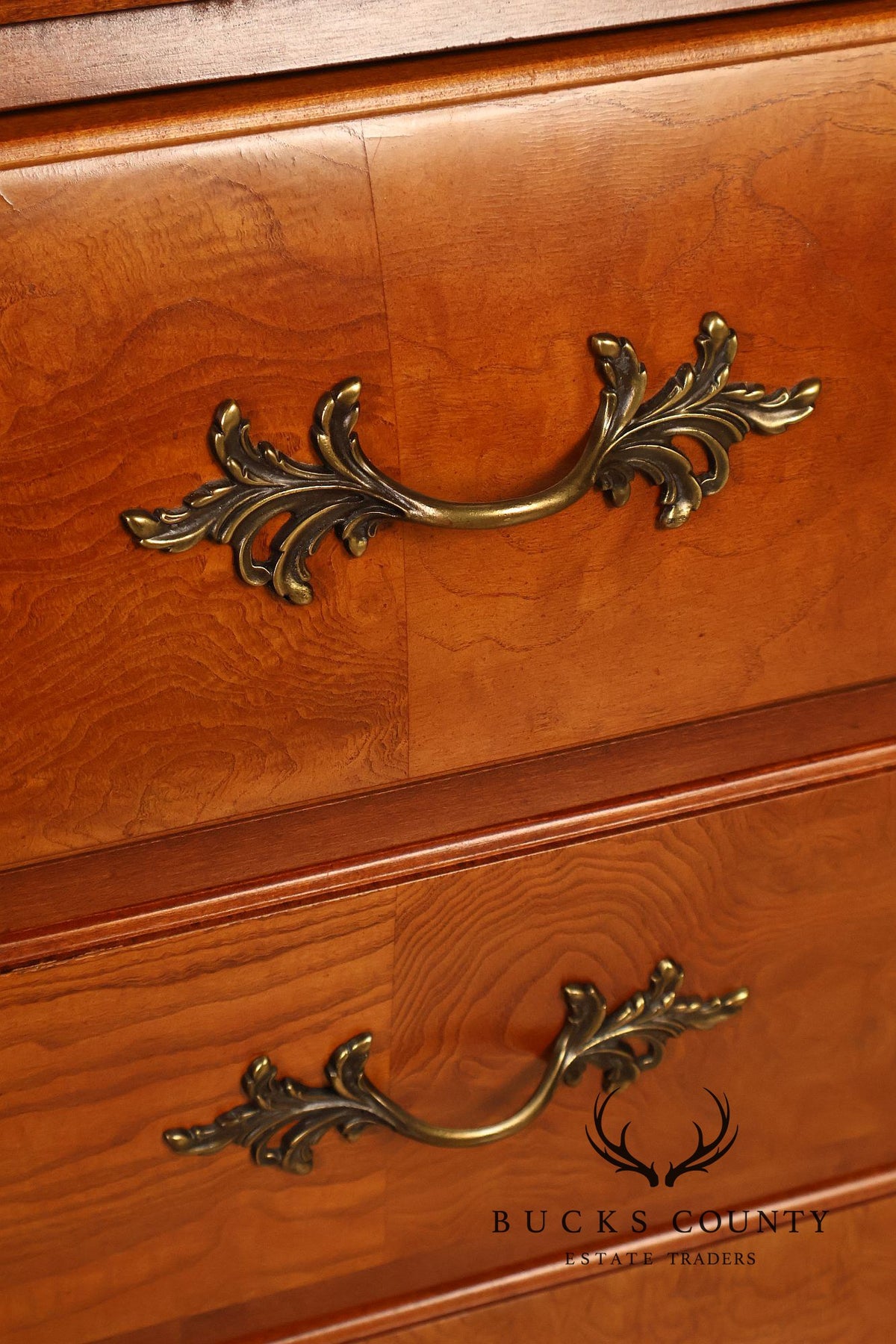 Century Furniture Pair of Marble Top Bombe Chests