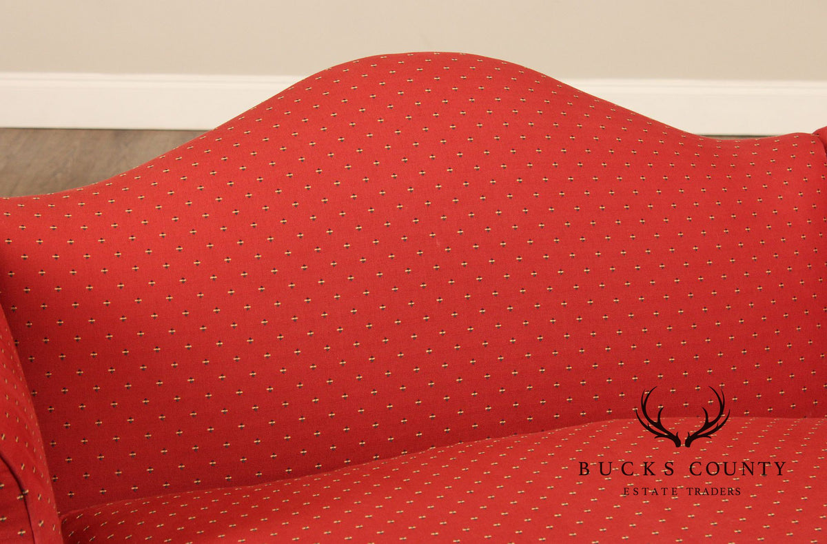 Georgian Style Upholstered Mahogany Loveseat