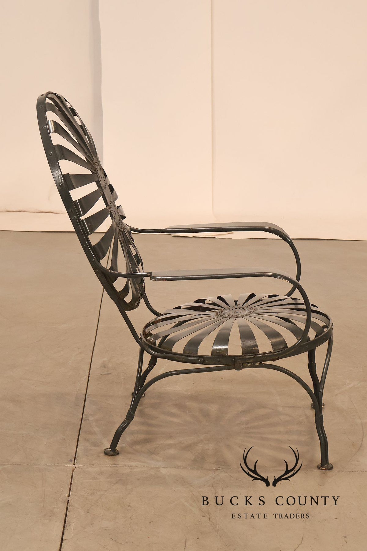 Francois Carre Outdoor Patio Sunburst Armchair