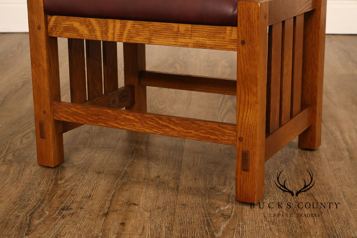 Stickley Mission Collection Oak Spindle Footstool