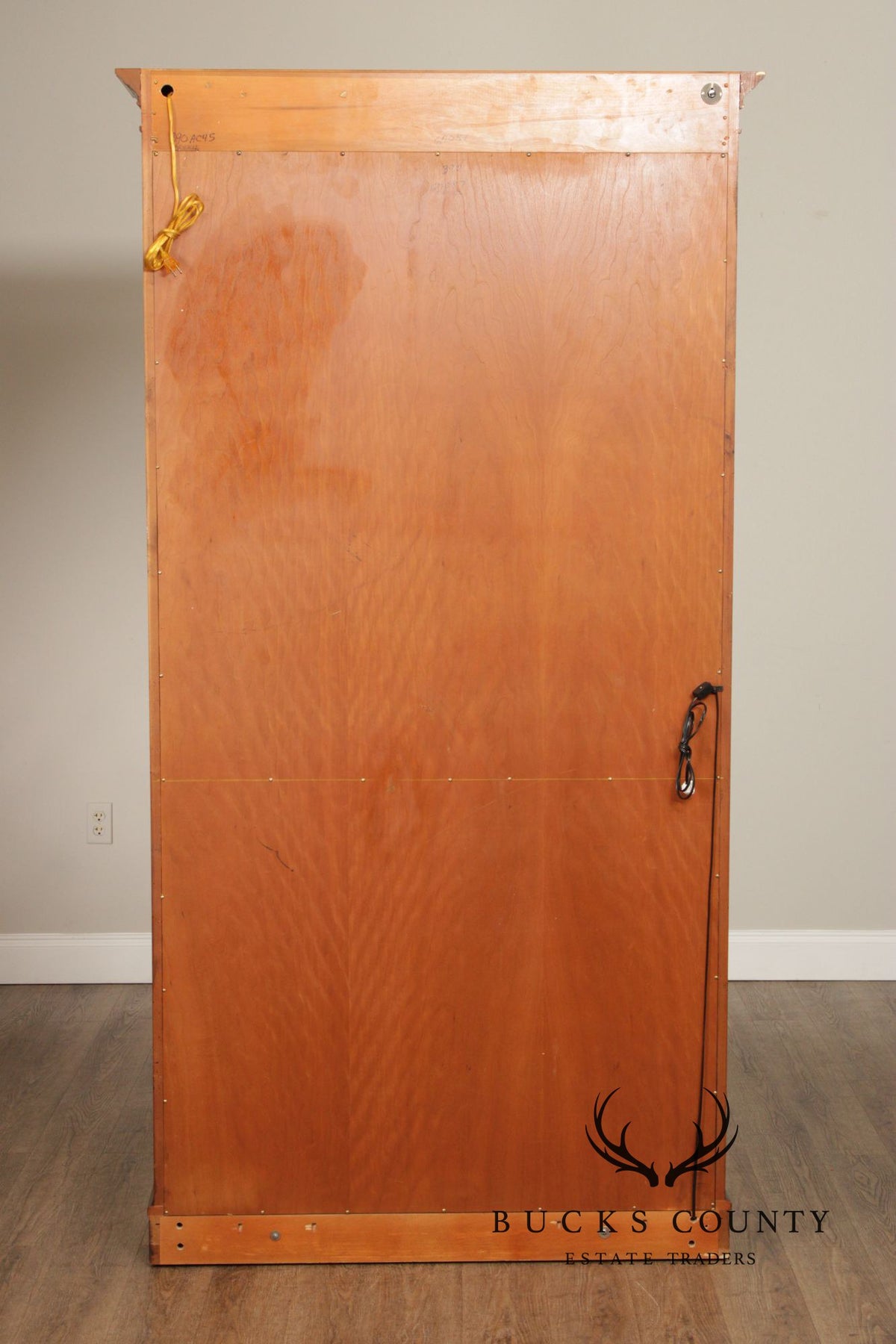 Union National Traditional Cherry Lighted Two Door Display Cabinet
