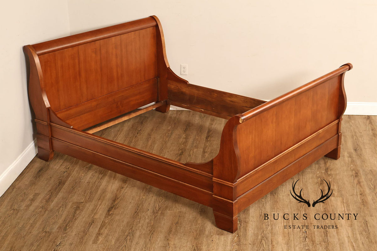 Louis Phillippe Style Cherry Queen Sleigh Bed
