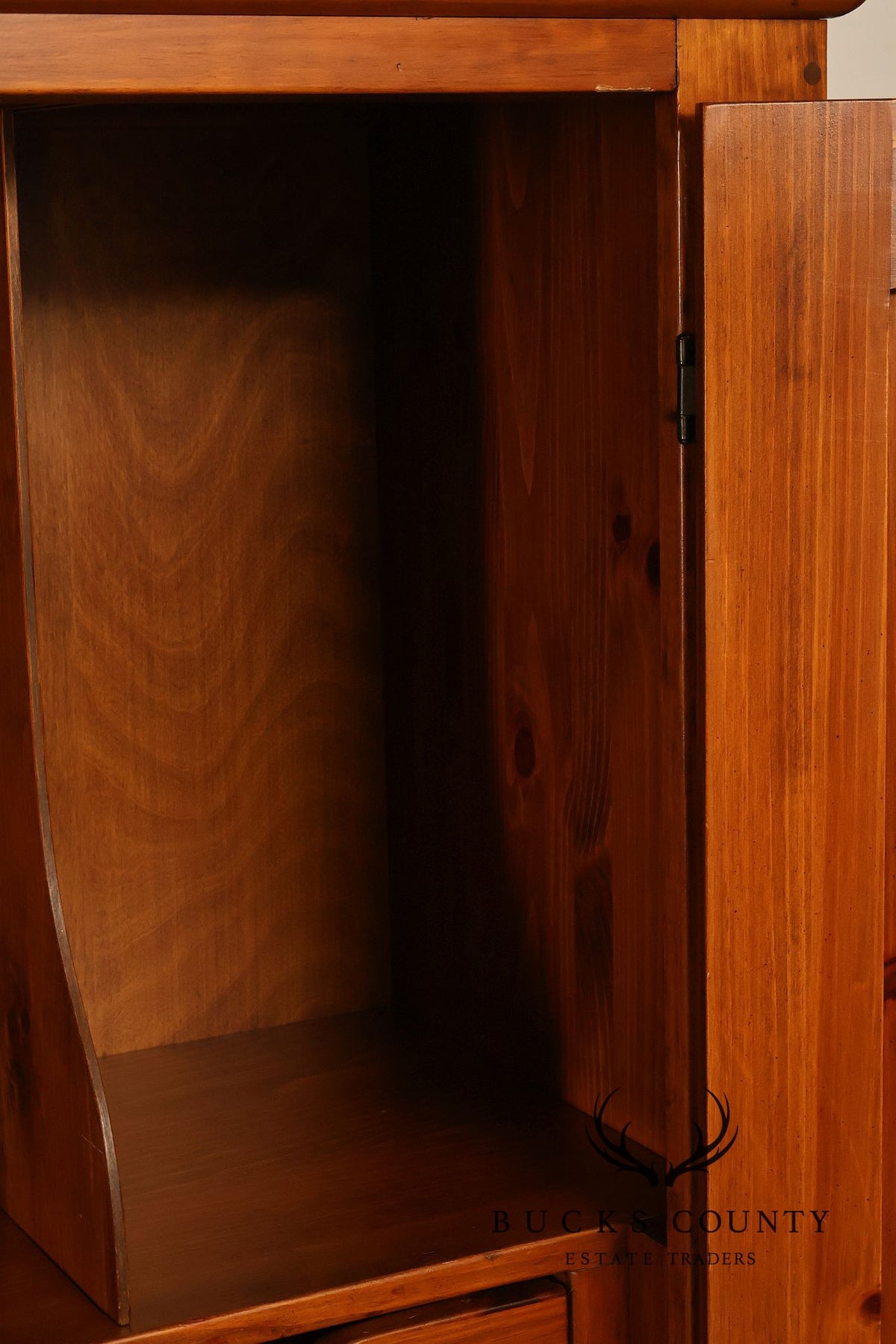 Ethan Allen Craftsman Collection Pine Tall Armoire With Interior Drawers