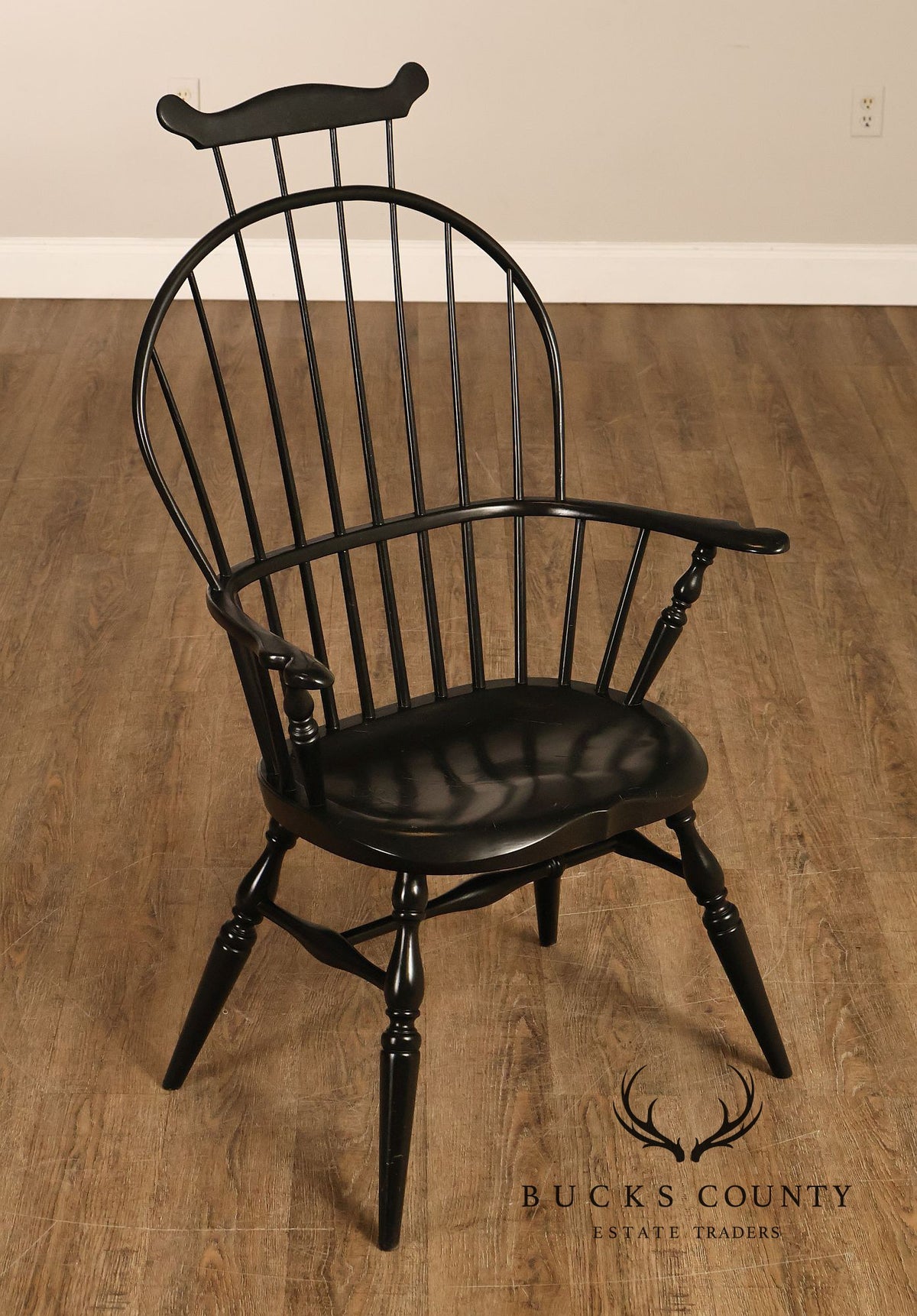 James Brown Ebonized Windsor Armchair Replica Windsor