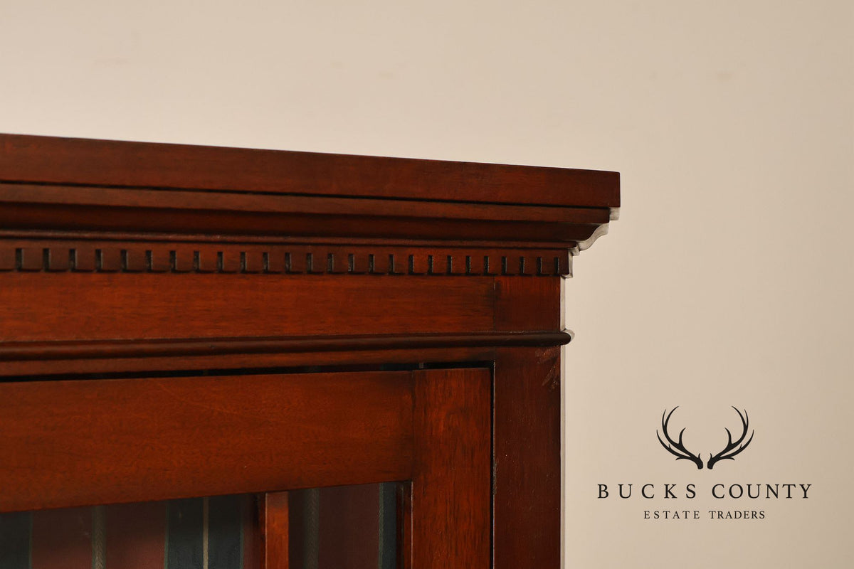 Renaissance Revival Carved Mahogany Corner Bookcase